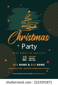 Christmas celebration party poster flyer or social media post design