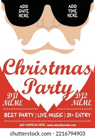 Christmas celebration party poster flyer social media post design