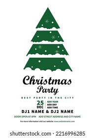 Christmas celebration party poster flyer or social media post design