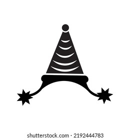 Christmas celebration party tada icon | Black Vector illustration |