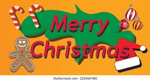 Christmas Celebration Poster Banner, Christmas celebrate on 25th December each year. Merry Christmas