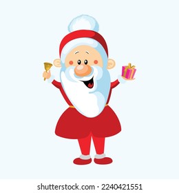 Christmas celebration with Santa and New year gifts