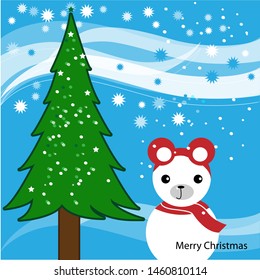 Christmas , Celebration, Snowbear, Gift Card, Festival Tree