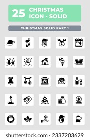 Christmas Celebration Solid Icon Style Design