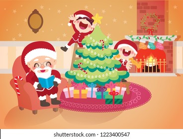 christmas celebration tree decoration illustration background vector