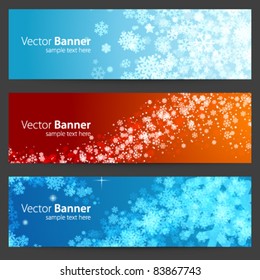 Christmas celebration vector banner or header set eps 10