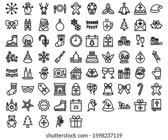 
Christmas Celebration Vector Icons Pack
