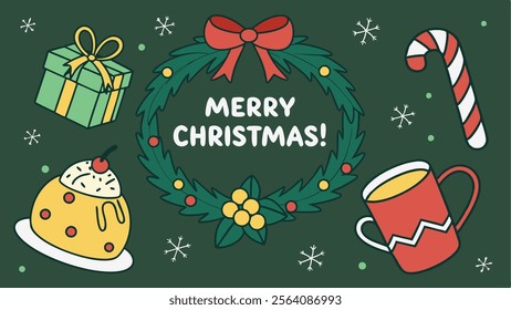 christmas celebration vector template design