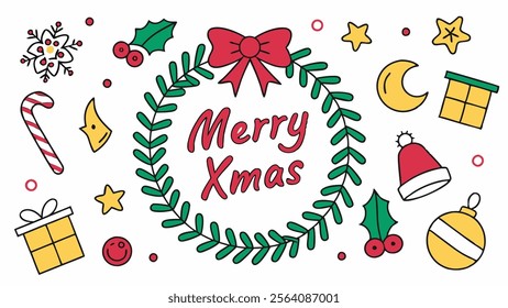 christmas celebration vector template design