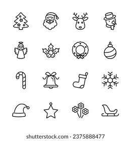 christmas celebration, xmas , winter greeting, element isolated icons, vector illustration