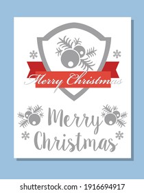 Christmas Celebratory Banner For Design, Cards, Invitations, And Presentations. Happy Holidays Vector Elements