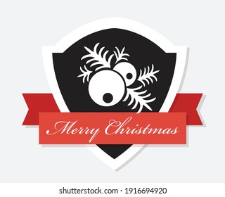 Christmas Celebratory Banner For Design, Cards, Invitations, And Presentations. Happy Holidays Vector Elements