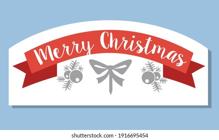 Christmas Celebratory Banner For Design, Cards, Invitations, And Presentations. Happy Holidays Vector Elements