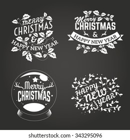 Christmas Chalkboard badges 