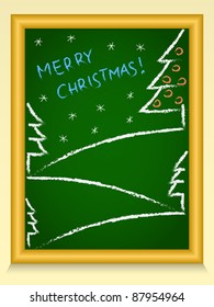 Christmas Chalkboard Drawing