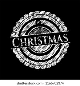 Christmas with chalkboard texture