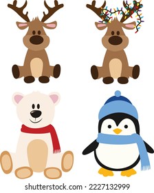 Christmas character clip art vector