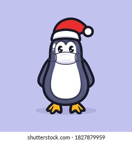 Christmas character with face mask