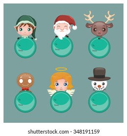 Christmas character gift tags