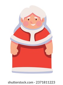 christmas character mrs claus illustration isolated