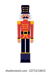 ilustración de nutcracker del personaje de navidad aislada