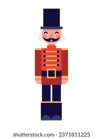 ilustración de nutcracker del personaje de navidad aislada