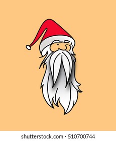 Christmas character Santa Claus,  Cartoon style Santa Claus. Christmas and New Year  - vector illustration
