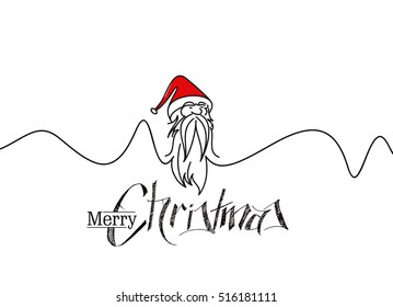 Christmas character Santa Claus, Cartoon style Santa Claus. Christmas and New Year - vector illustration