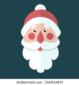 christmas character santa claus icon , simple isolated vector illustration.