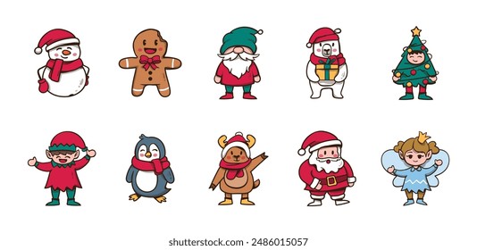 Christmas Character Set Collection Bundle