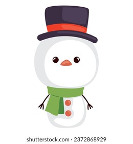 christmas character snowman illustration isolated