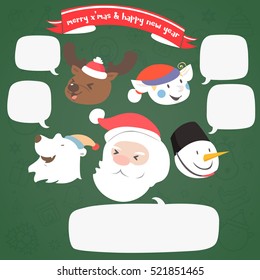 christmas character with speech bubble