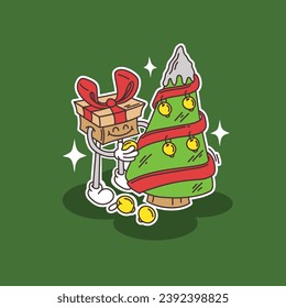 Christmas character vector icon, creating a warm and inviting atmosphere