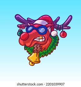 Christmas character vector illustration template