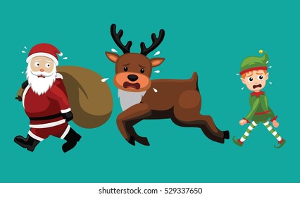 Christmas Characters Set Cartoon Vector Illustration 8