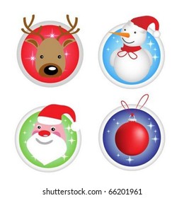 Christmas characters stickers