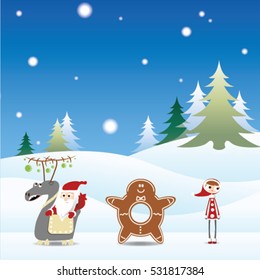 Christmas characters vector illustration