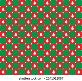 Christmas checker pattern. Colorful line pattern. Red and green stripe pattern on white background. White, green and red fabric and textile design.