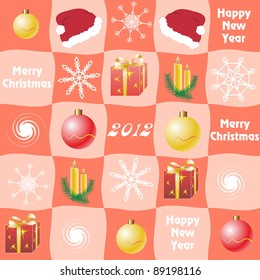 Christmas checkered  background