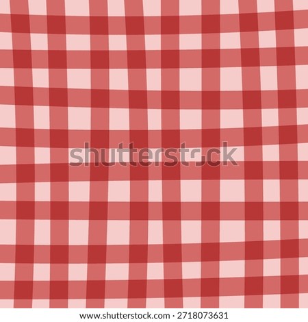 Christmas checkered background. Hand drawn stripes. Vector illustration, flat design