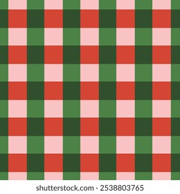 Christmas checkered and striped patterns. Buffalo check. Vintage backgrounds set.