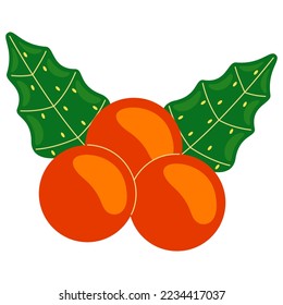 christmas cherry in vector illustration