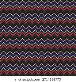 Weihnachten Chevron fair isle nahtloses Muster-Design für Strickwaren, Modetextilien, Grafiken