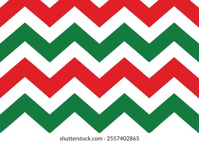 Christmas chevron seamless pattern on white background. vector illustration