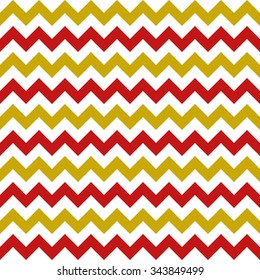 christmas chevron seamless pattern on white background. gold and red traditional color combination. vector illustration