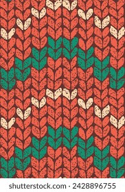 Christmas chevron sweater seamless pattern