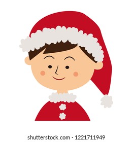 Christmas child vector image