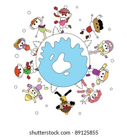 christmas children card for christmas theme