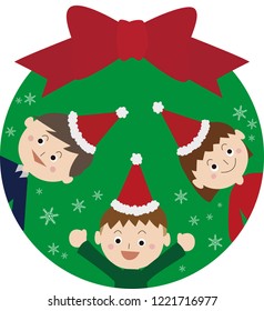 Christmas children vector