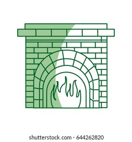 christmas chimney flame frame, brick decoration